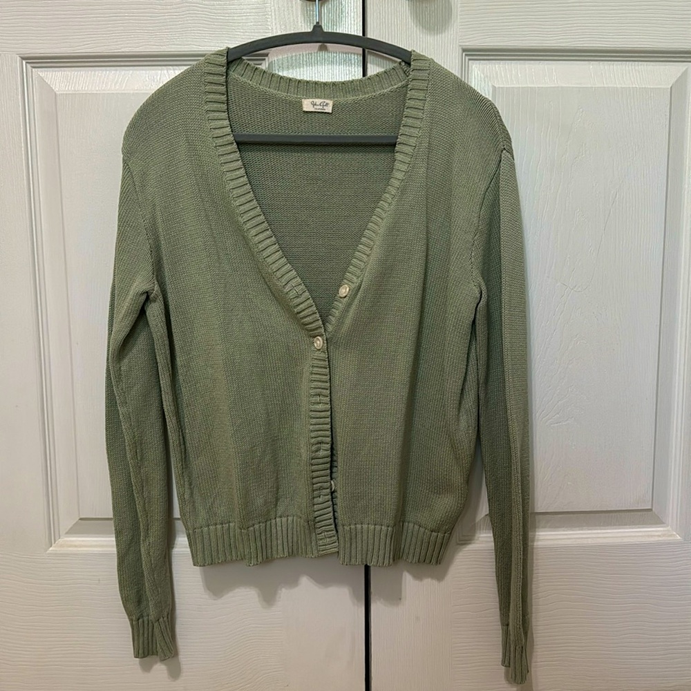 John Galt Green Knit Cardigan